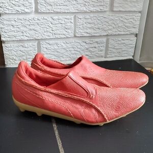 Puma × Streetwear Choral Emroidered Leather Slip On Unique Pointy Shoes Sz 8
